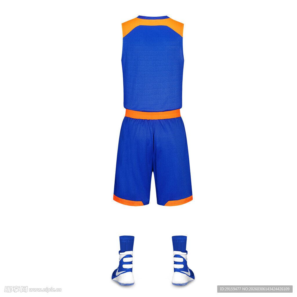 蓝色篮球运动套装展示