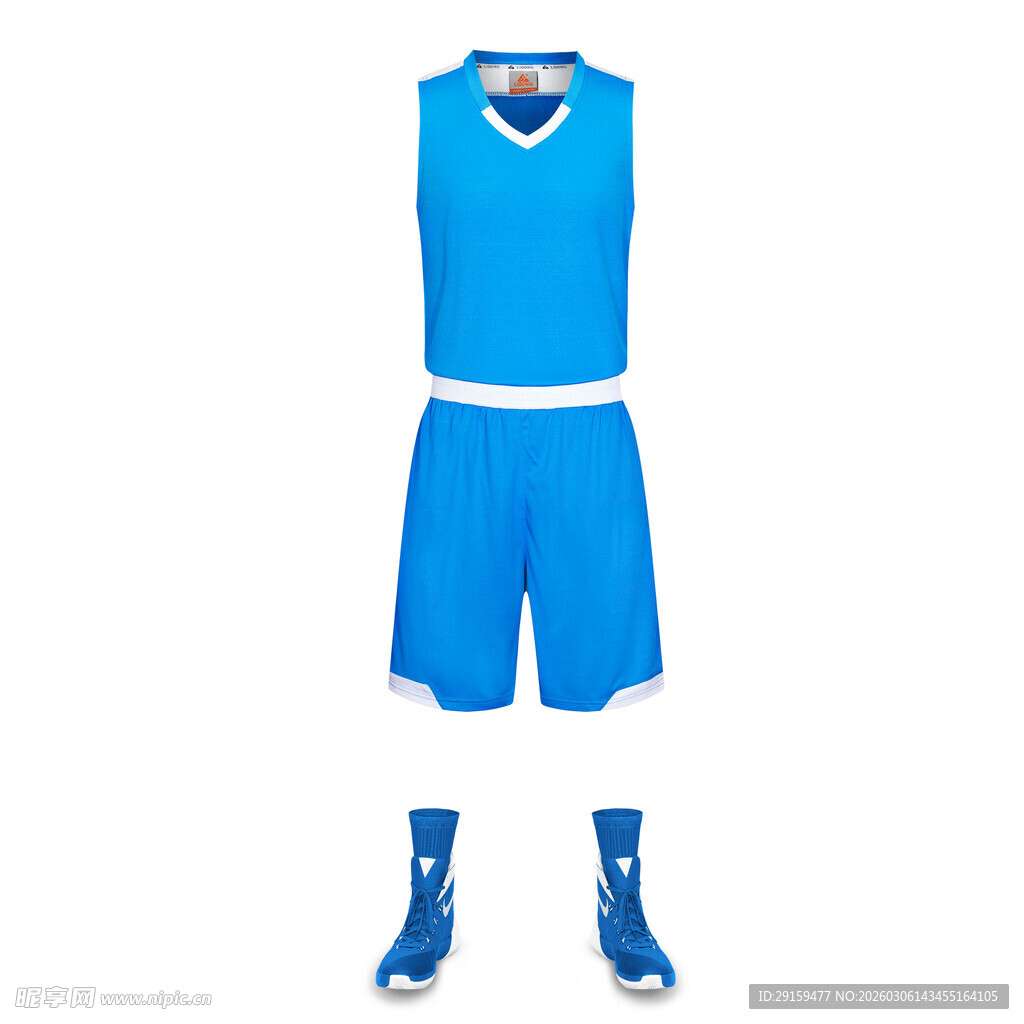 蓝色篮球运动套装展示