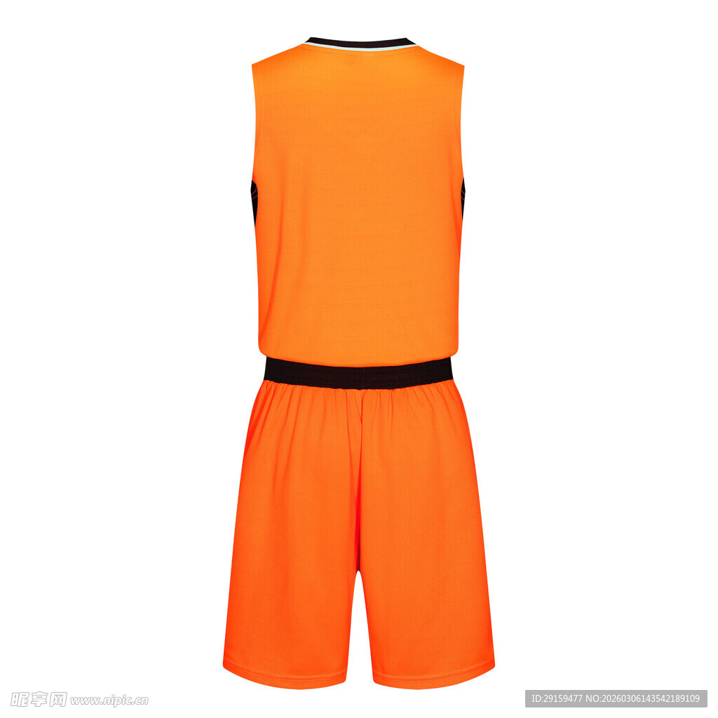 橙色无袖运动套装