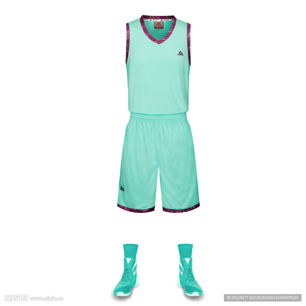 薄荷绿篮球运动套装