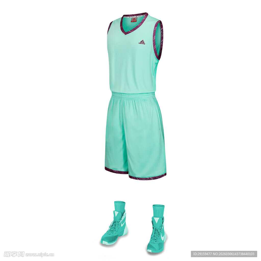 薄荷绿篮球运动套装