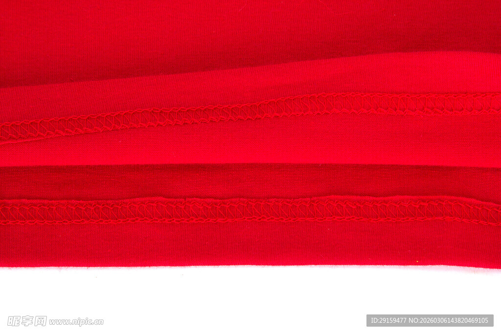 红色织物纹理特写