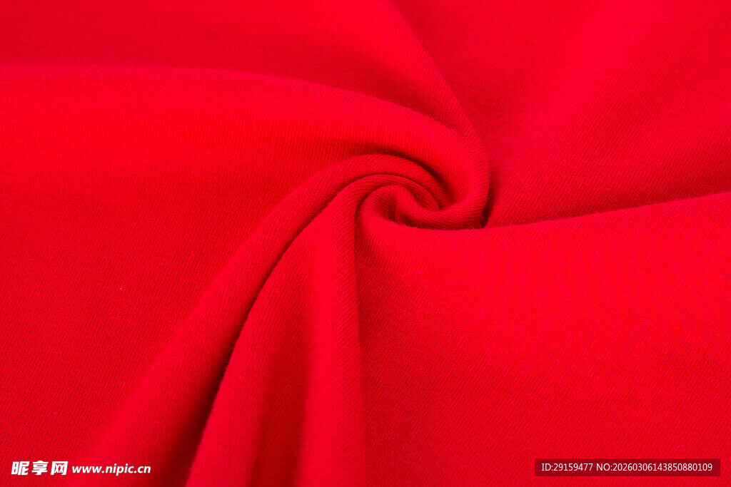 红色柔软布料特写