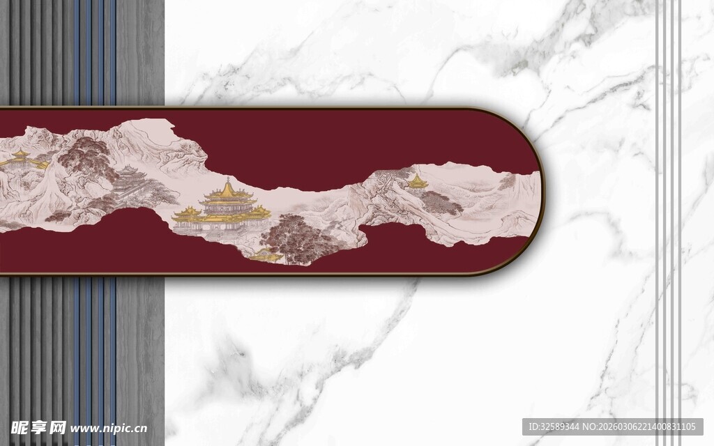 红色条纹配精致花边装饰