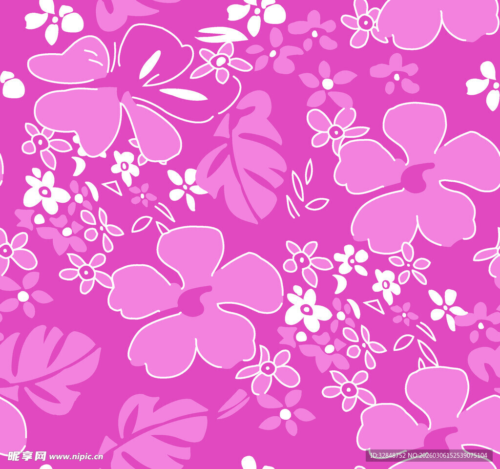 粉色花卉图案背景