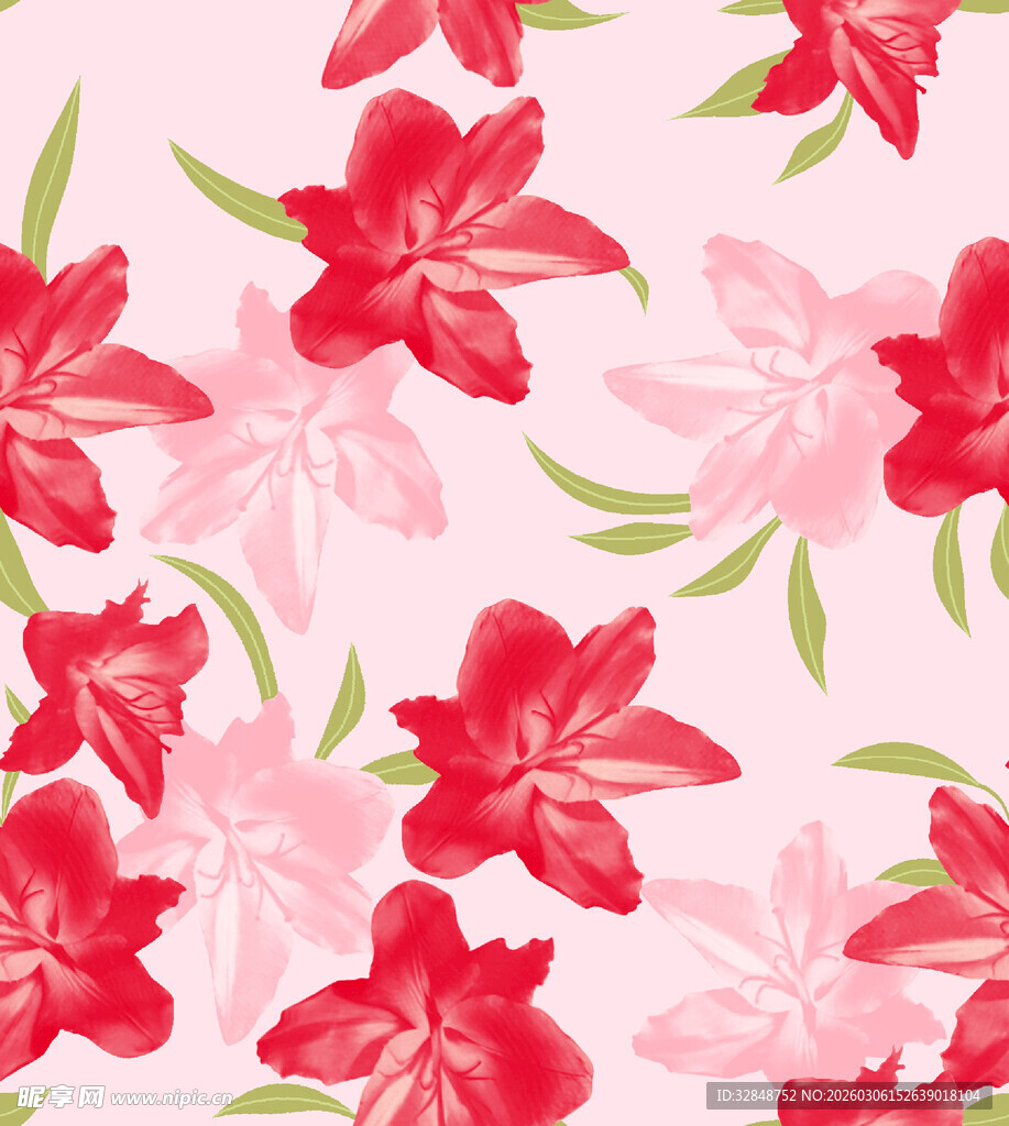 粉色花卉图案背景
