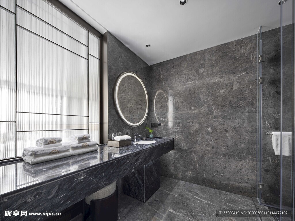 现代简约风灰色系浴室