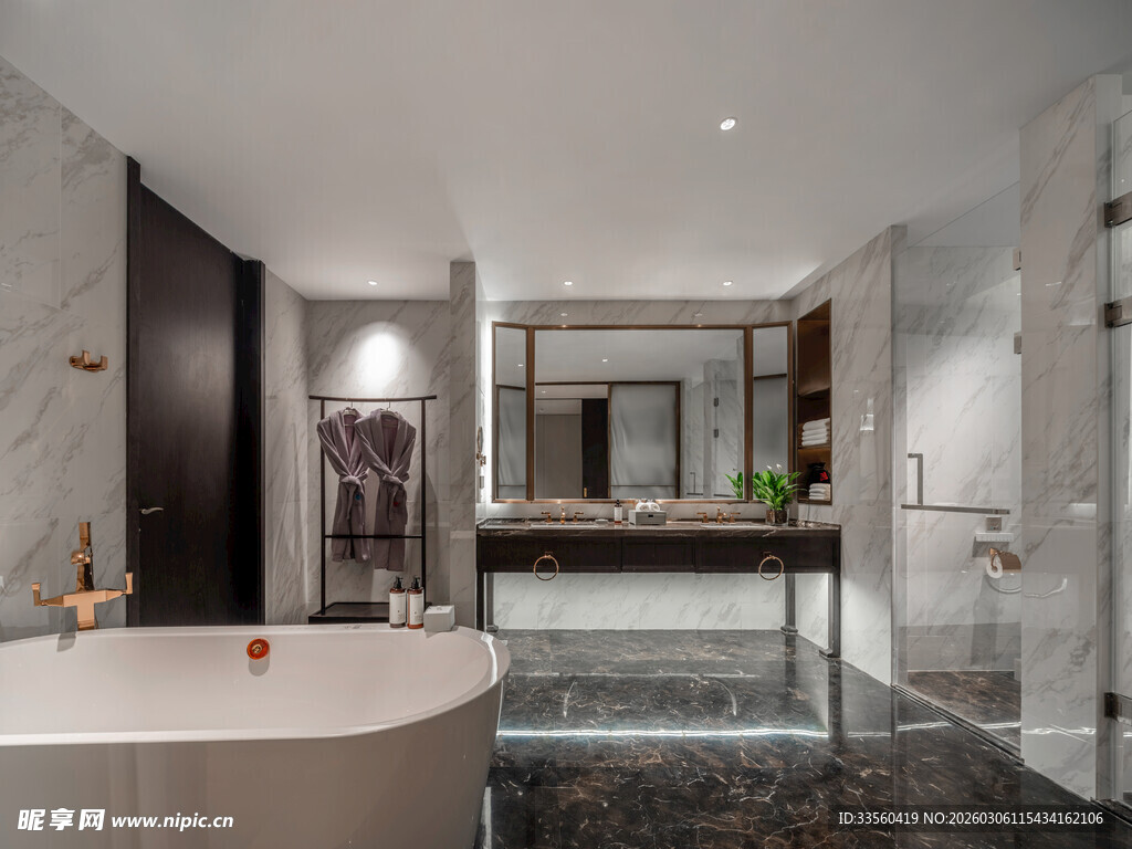 现代奢华风浴室设计