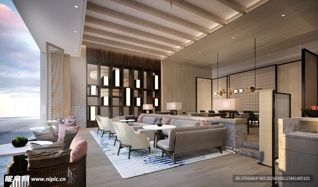 现代简约风格客厅室内图