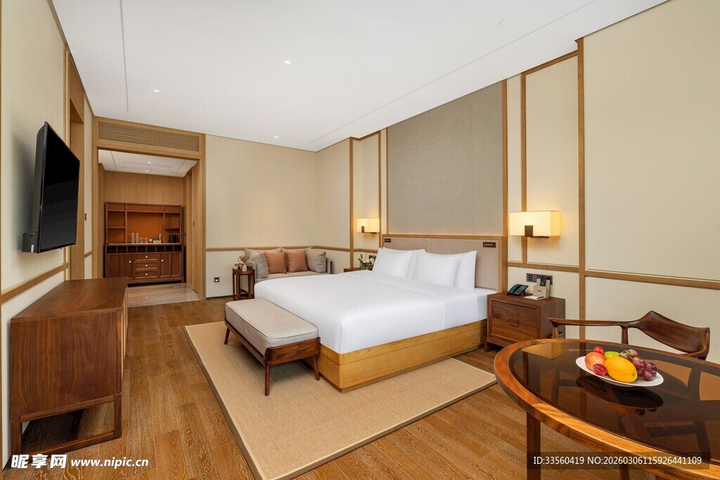 豪华舒适的现代风格酒店客房