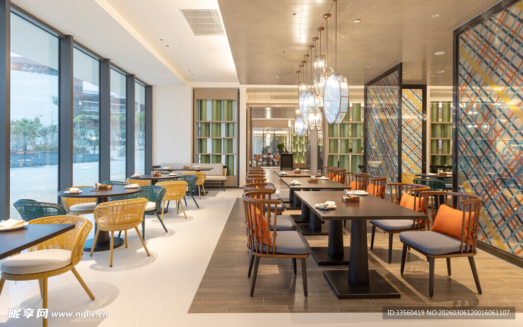 现代时尚餐厅室内场景