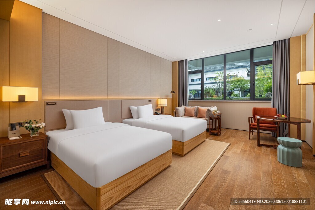 现代简约风格酒店客房