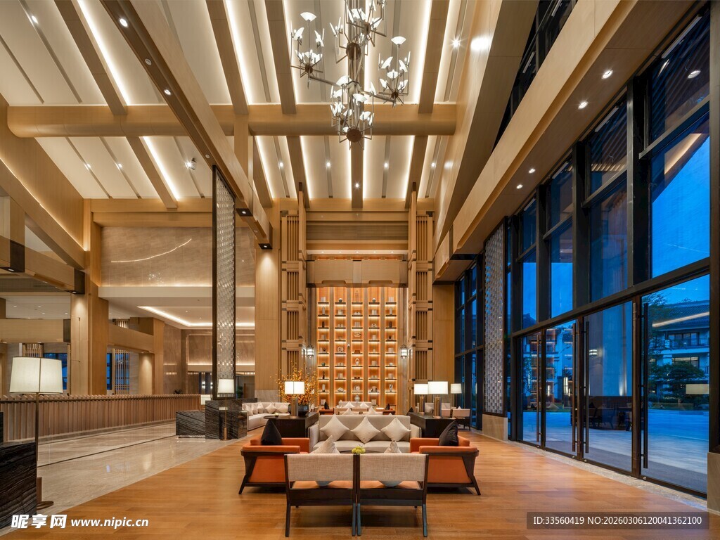 豪华大气的室内大厅空间