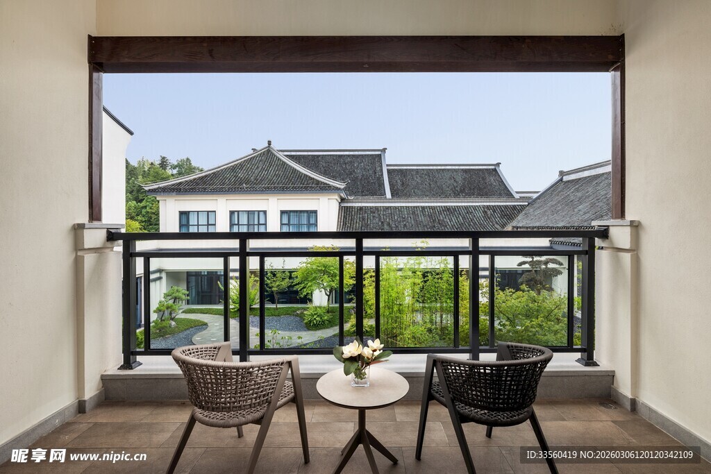 室内望中式庭院景观