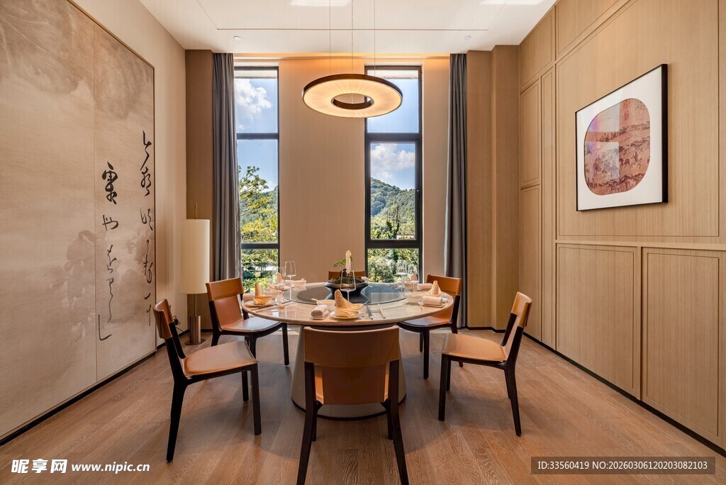现代简约风餐厅室内景致