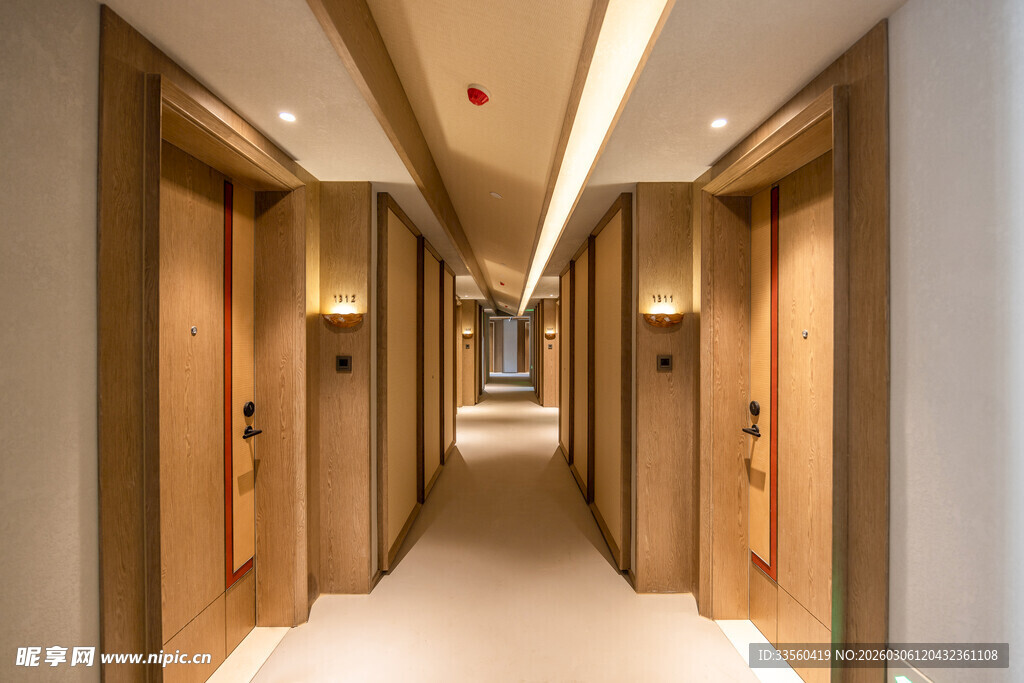 酒店走廊过道内部景象
