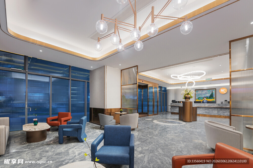 现代宽敞的室内休闲空间