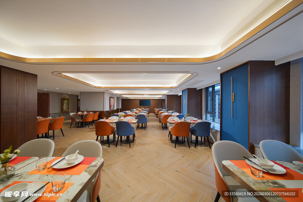 豪华大气的餐厅室内场景