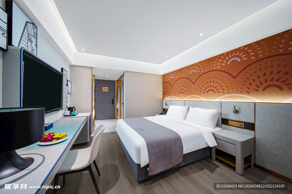 现代简约风格温馨酒店客房