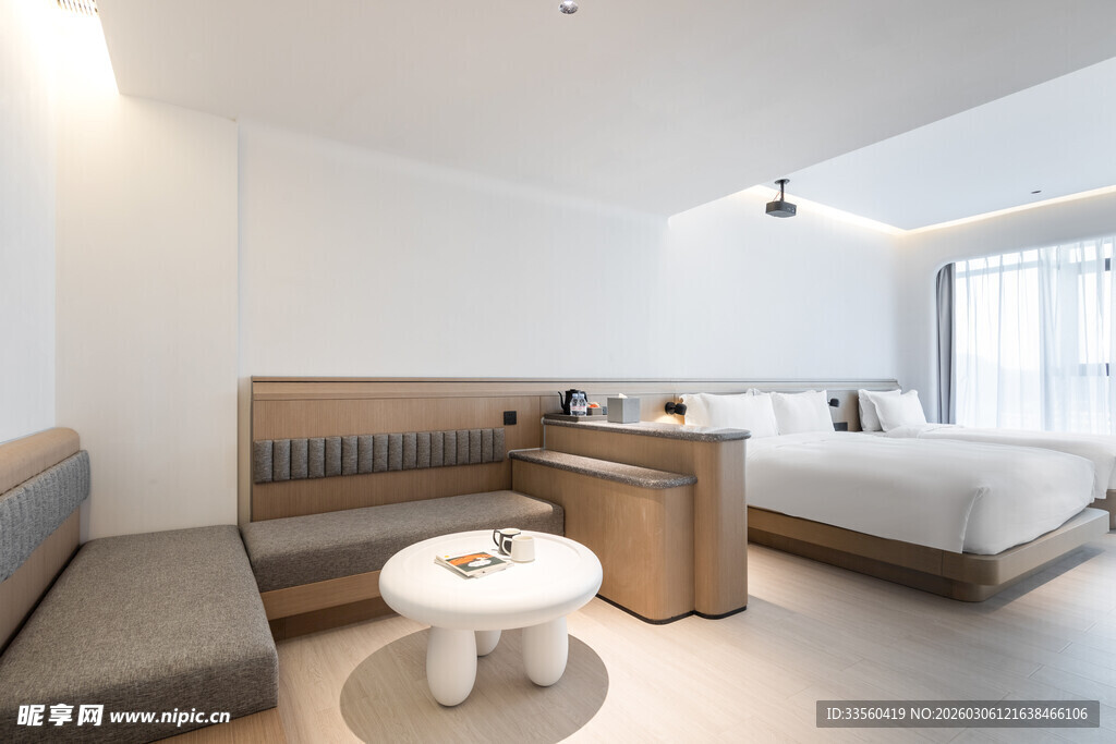 现代简约风舒适卧室空间