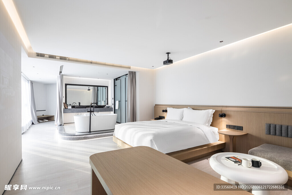 现代简约风格温馨卧室空间