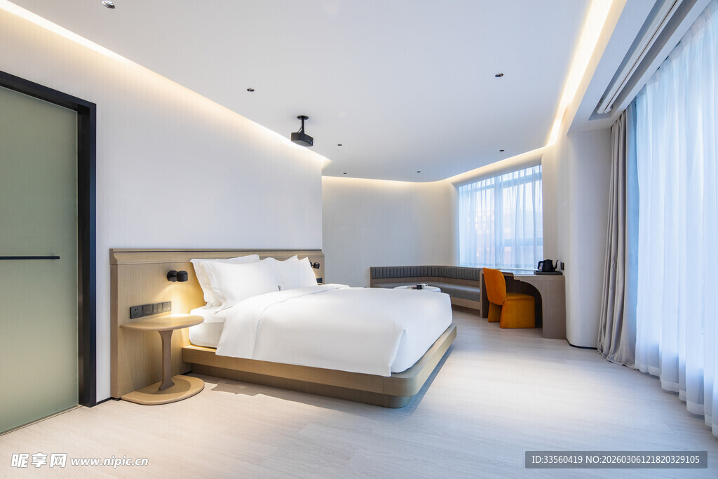 现代简约风格温馨卧室空间