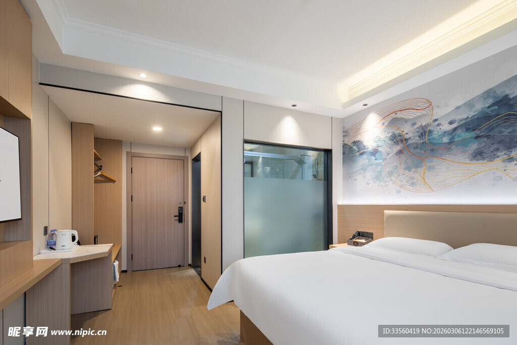 现代简约风格温馨酒店客房