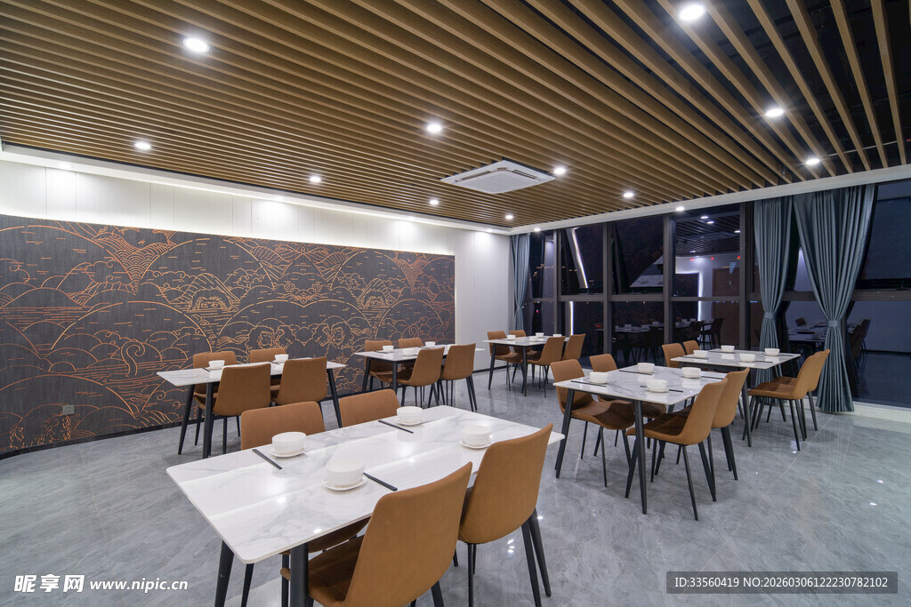 现代简约风格餐厅室内场景