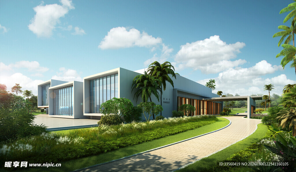 现代风格住宅周边景观