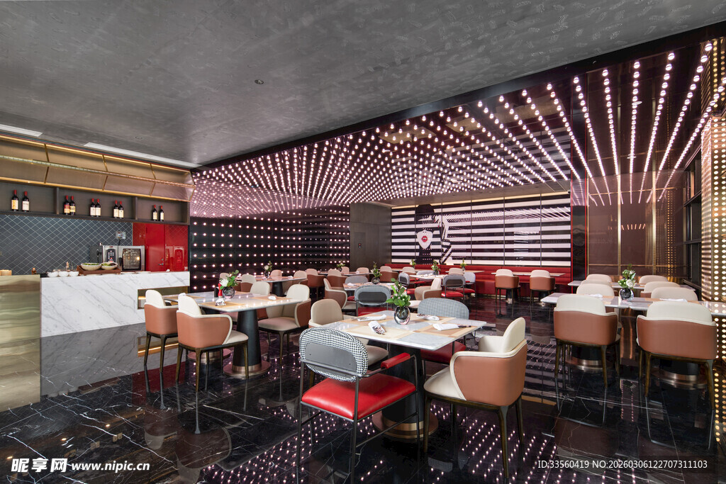 现代时尚餐厅室内场景