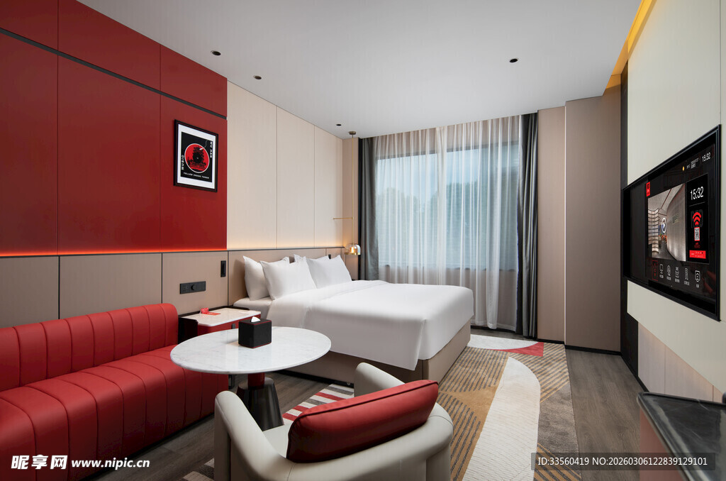 现代风格温馨舒适卧室空间