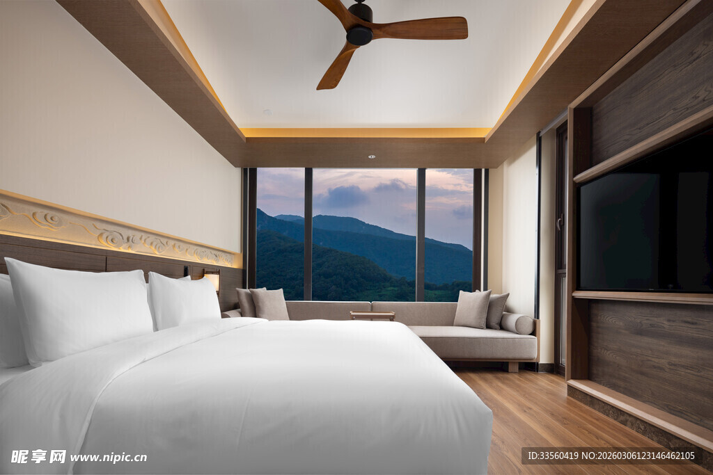 现代简约风卧室观景空间