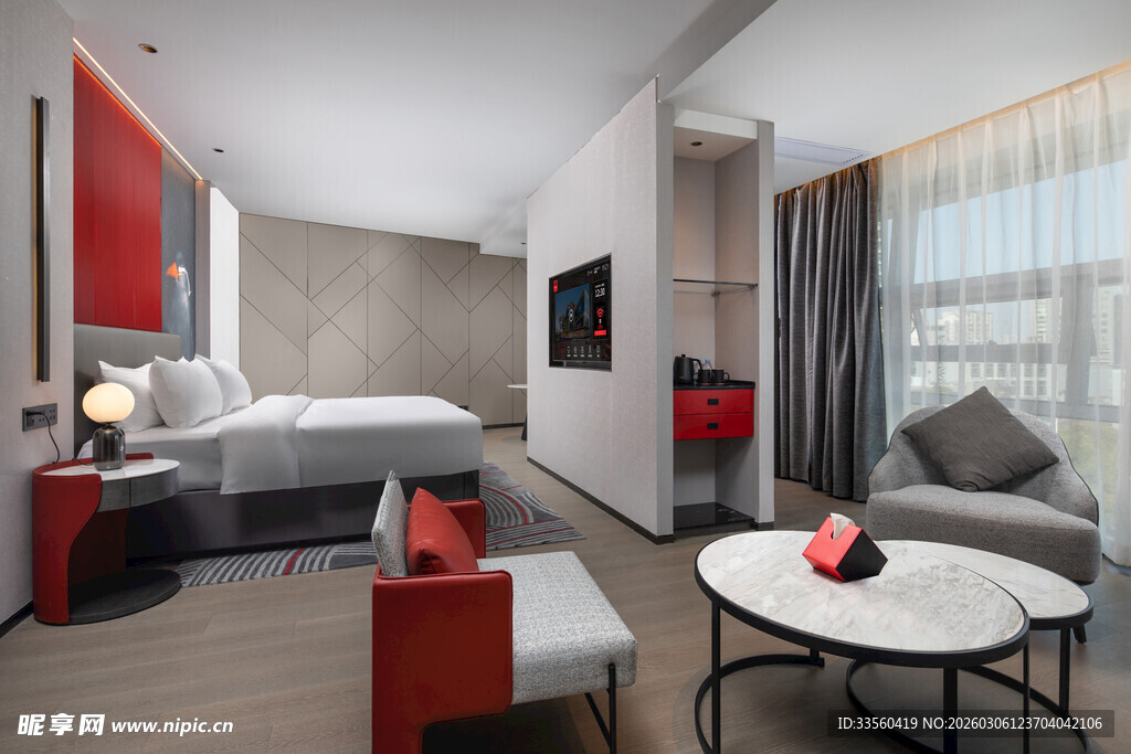 现代简约风格的舒适客房