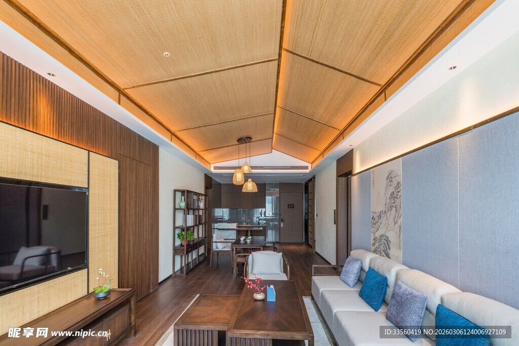 现代简约风的宽敞客厅