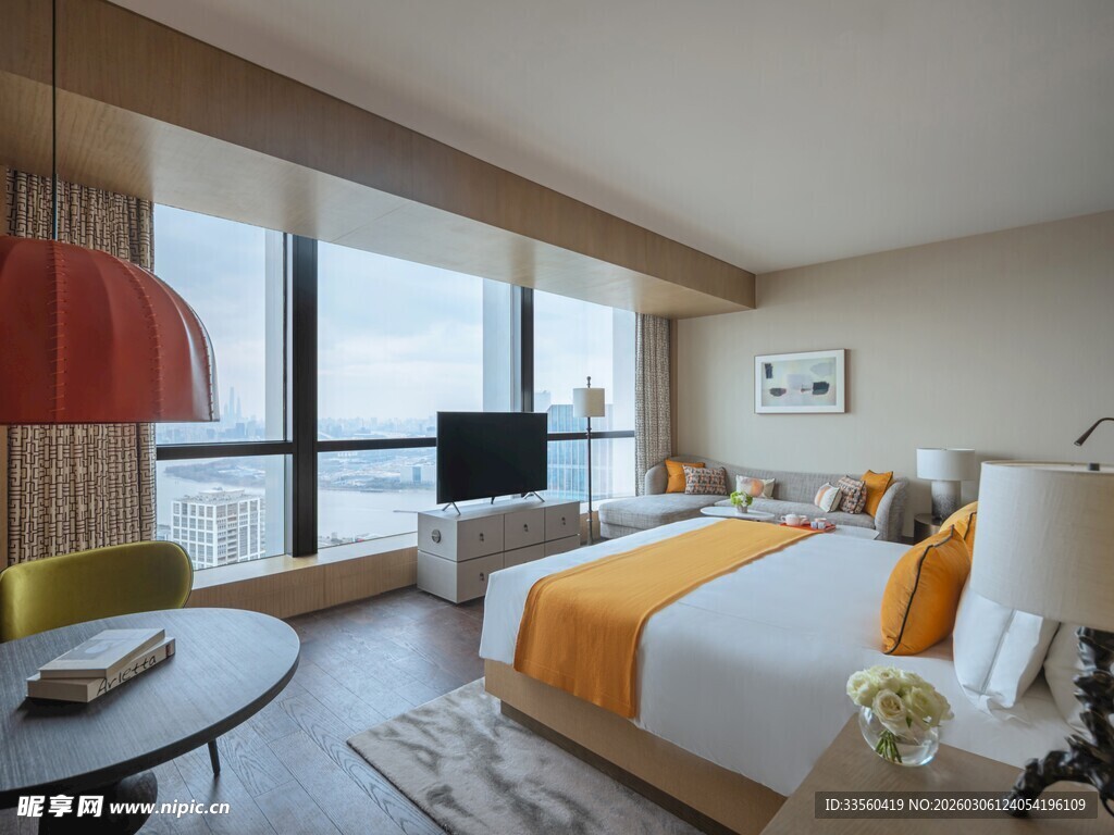 现代豪华卧室海景房视野佳