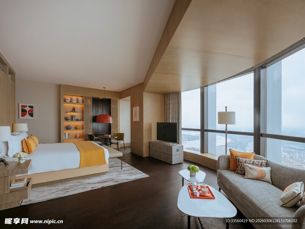 现代豪华观景卧室