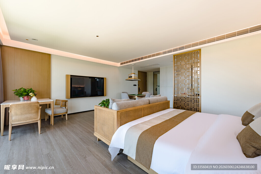 现代简约风格温馨酒店客房