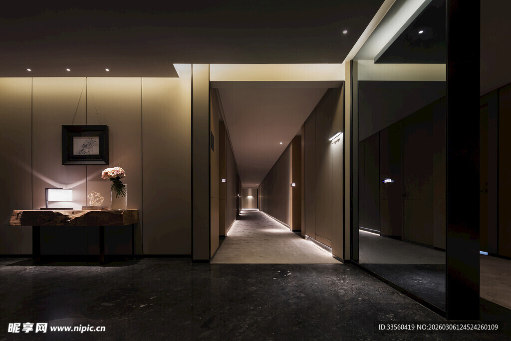 现代简约风格的室内走廊