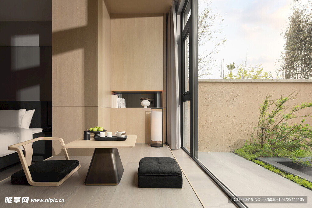 现代简约风室内外过渡空间