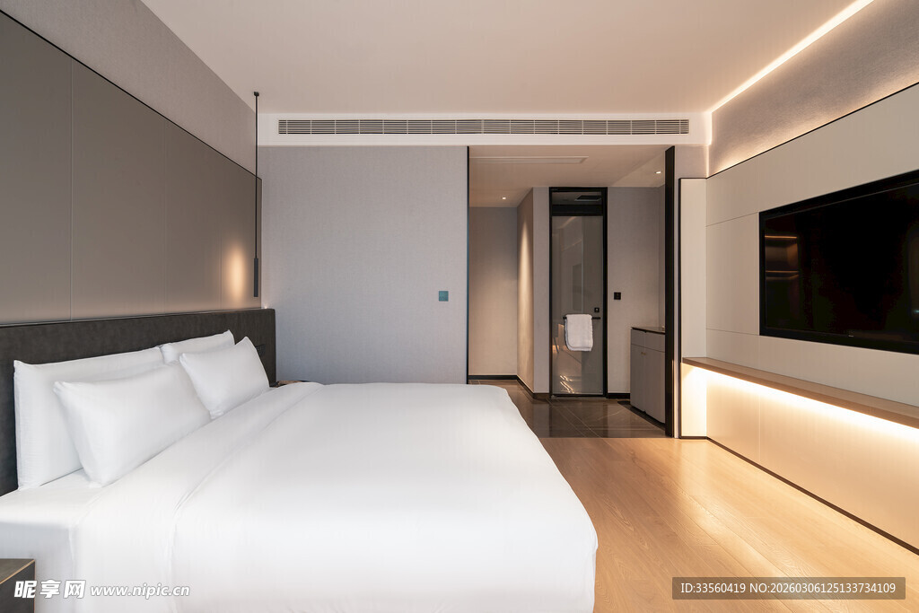 现代简约风卧室室内场景