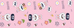 粉色卡通图案背景纹理