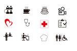 医疗健康相关图标集合