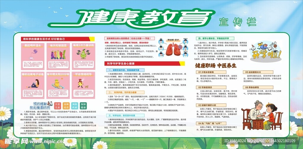 春季健康教育宣传栏