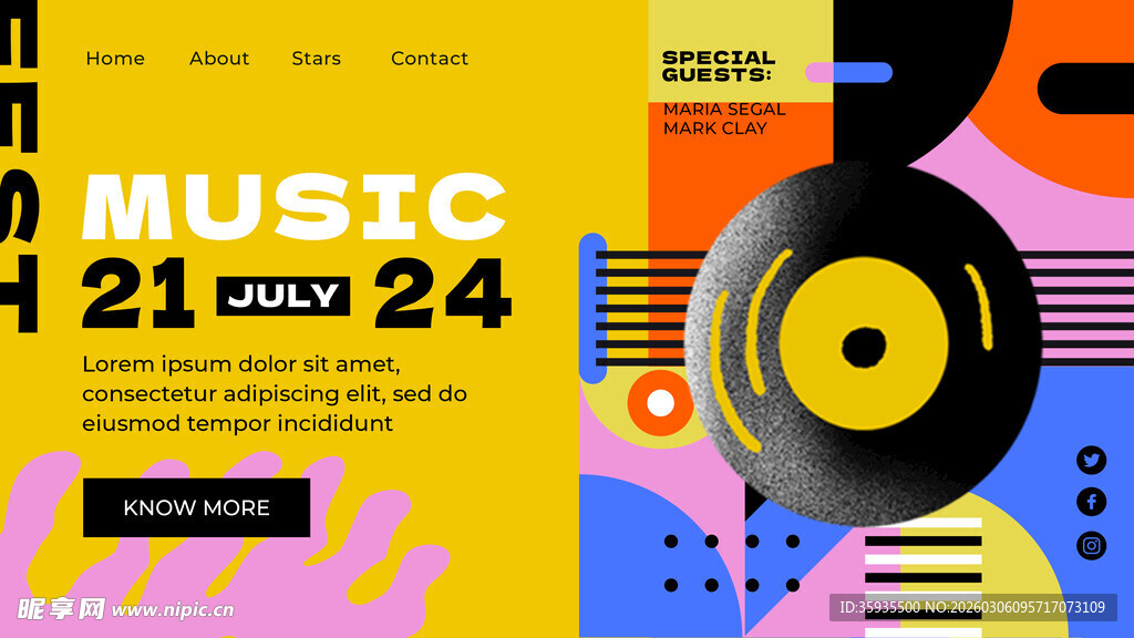 动感音乐派对宣传海报