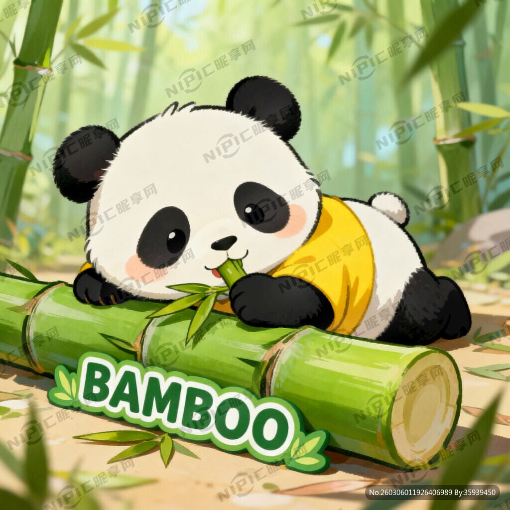 穿黄色衣服的熊猫宝宝 