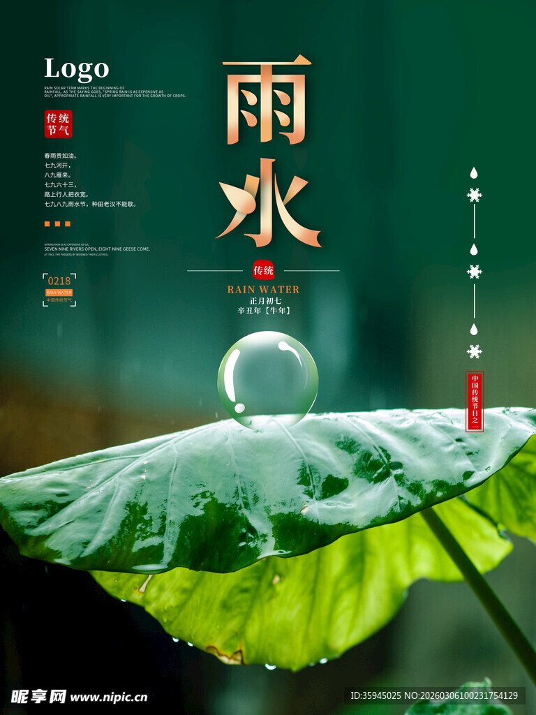 雨水海报
