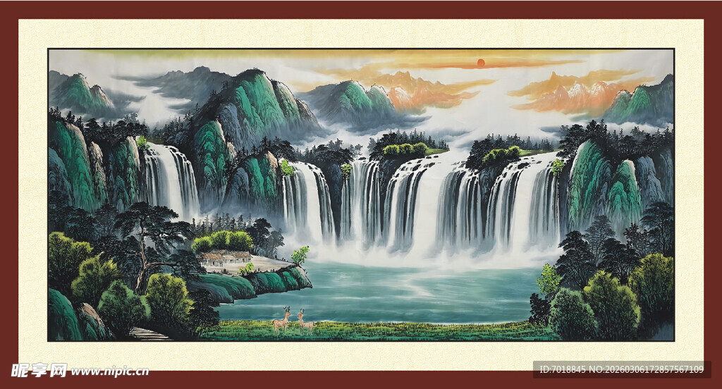 客厅山水画 画框画