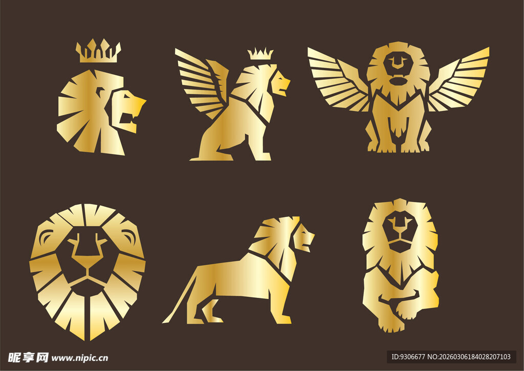 金色狮子图标