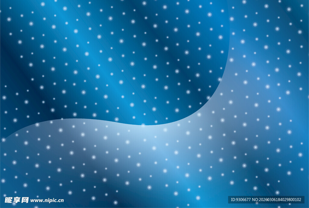 蓝色梦幻波点背景