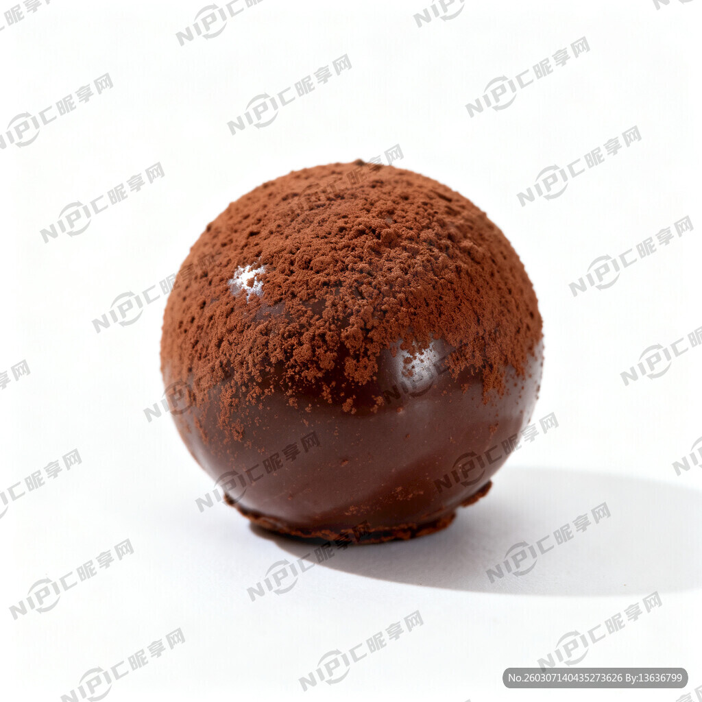 一颗手工巧克力圆珠  